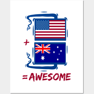 Australian and American Is Awesome Posters and Art